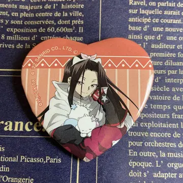 SHAMAN KING x 산리오 하트형 캔뱃지 하오 x 냐니이뉴녜뇽
