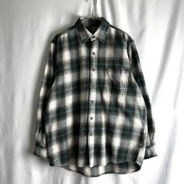90s MOOSE CREEK 옴브레 체크 헤비 플란넬 셔츠 M