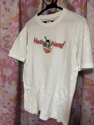 Hello Friend Tour 티셔츠 L 사이즈 화이트