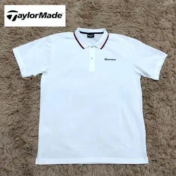 테일러메이드 피케 셔츠 반팔 화이트 남성용 XO