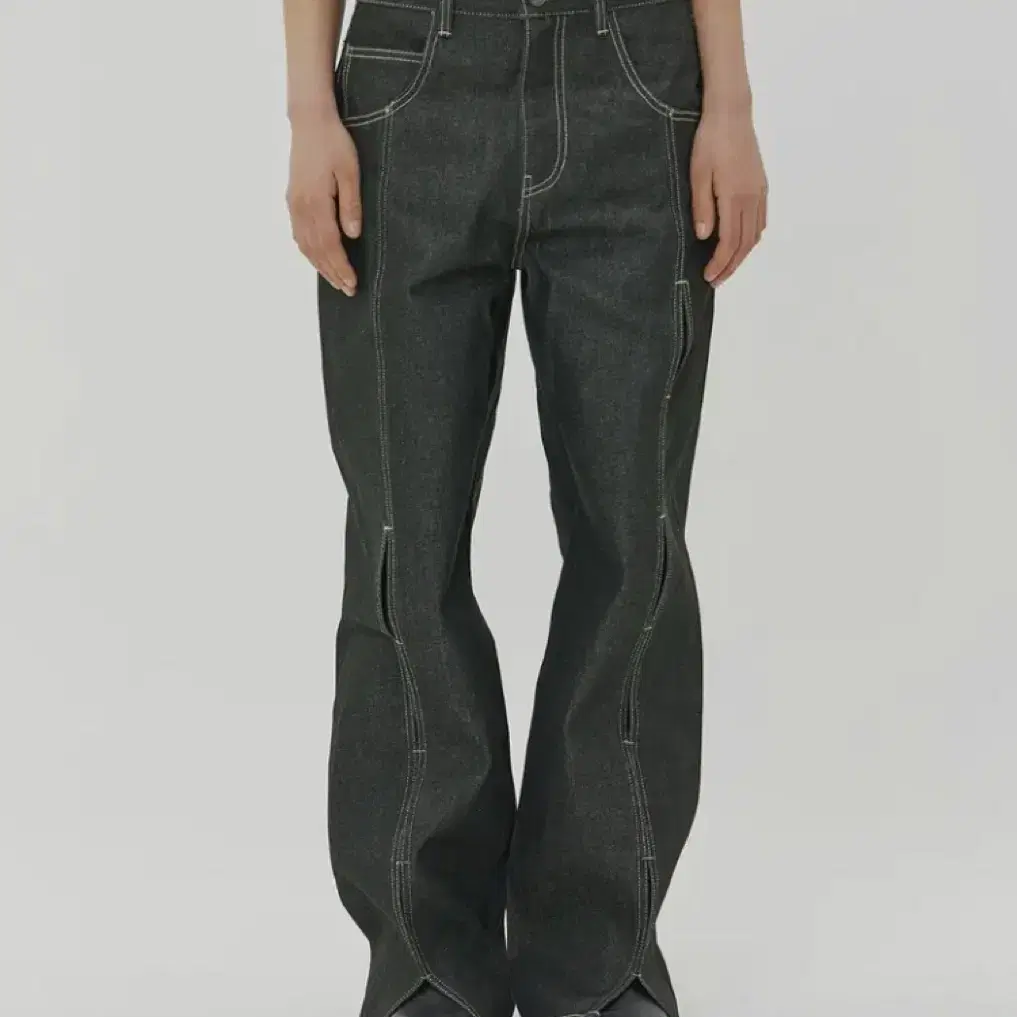 【MAISON MINED】23SS★ (W) SLIT DETAIL DENIM PANTS MAISON MINED | 메종미네드 (New product) Maison Mined SLIT