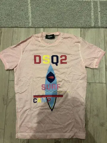 DSQ2 서프 캠핑 티셔츠 핑크