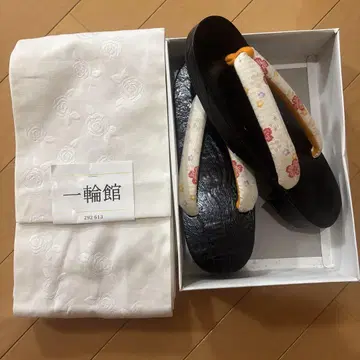 이치린칸 반폭 오비 & 일본 나막신 세트