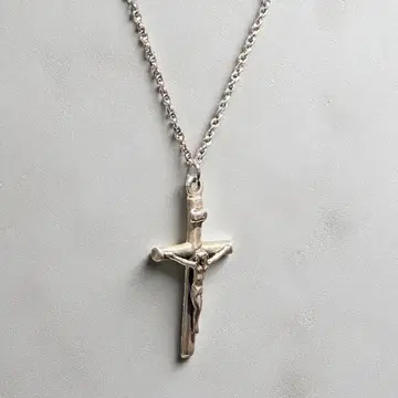 크로스 목걸이 50cm 실버925 925 각인 실버 지저스