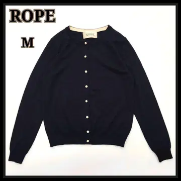 ROPE 로페 가디건 펄 버튼 네이비 긴팔 롱 슬리브