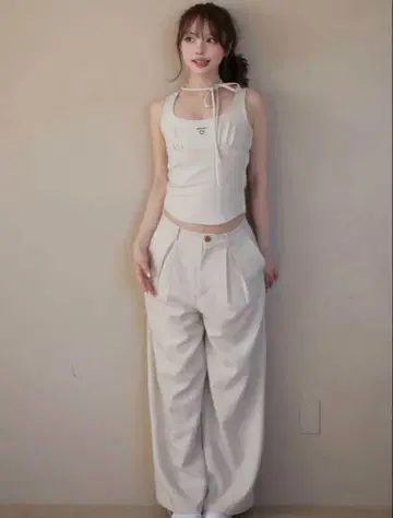 이미지 색상 앤드마리 Donna ribbon pants set up