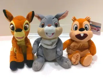 디즈니 봉제 인형 밤비, 덤퍼, 칩 3종 세트