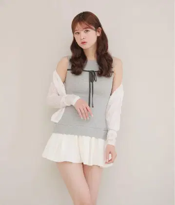 fupel 원피스 미니 길이 그레이