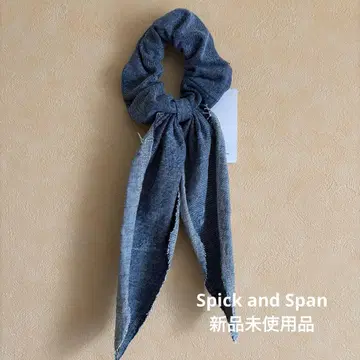 [미사용 새상품] Spick and Span 5 1/2 데님 스크런치