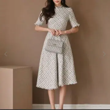 [새상품급] SHIHUA 시화 트위드 원피스