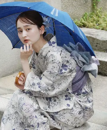 [미사용 새상품] utatane 유카타&오비&일본 나막신 세트