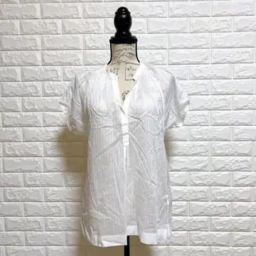 맥피 화이트 코튼 셔츠 MACPHEE 38 일본제 고급 소재 냉감