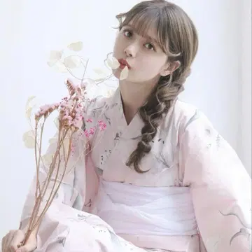 꽃무늬 핑크 유카타 KYOETSU