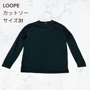 LOOPE 루페 티셔츠 컷소 컴팩트 샤이니 천축 블랙