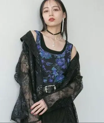 플라워 가라 레이어드 탱크