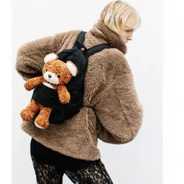 WCJ 덕질 백팩 블랙 백팩 봉제 인형