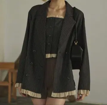 [ loin nuit 로완뉘 ] 프릴 레이어드 디자인 자켓