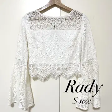 [새상품] Rady 레이디 상의 택 포함 레이스 긴팔 여성용 S 화이트