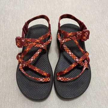 차코 샌들 패턴 오렌지 24cm