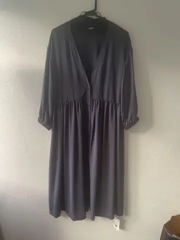 그레이 긴팔 셔츠 원피스 F
