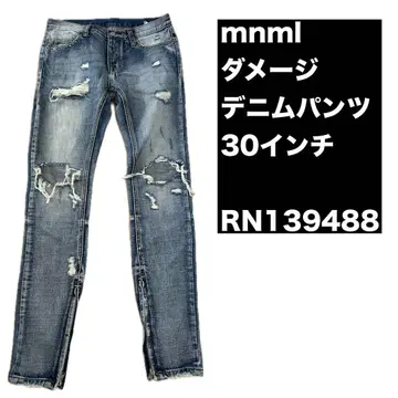 mnml 데미지 데님 팬츠 30인치