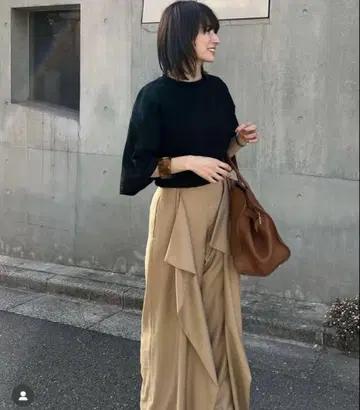 clane SQUARE FRILL PANTS 베이지 사이즈 1