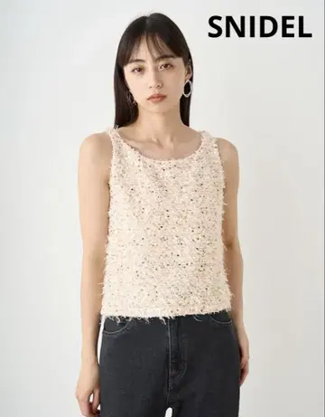 미사용 새상품 스나이델 스팽글 탱크탑 SWFB244067