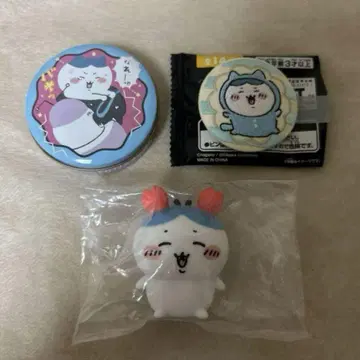 치이카와 (먼작귀) 하치와레 게 캔 케이스 캔뱃지 자수 덤 랜덤