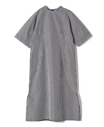SHIPS Primary Navy Label 깅엄 체크 원피스