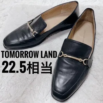 TOMORROW LAND 블랙 비트 로퍼 22.5cm 상당