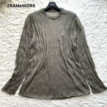 FRAMeWORK 프레임워크 시어 풀오버 상의 긴팔 주름 가공