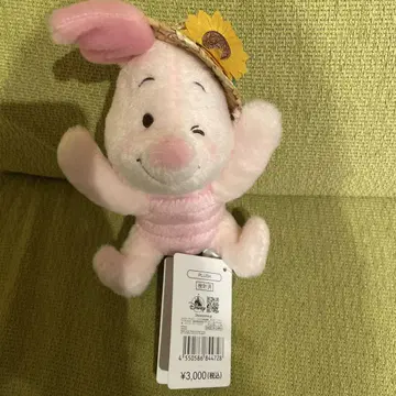 디즈니 스토어 plush 피글렛 봉제 인형 해바라기 모자 새상품 택 포함