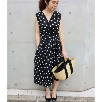 IENA 허리 마크 플레어 원피스