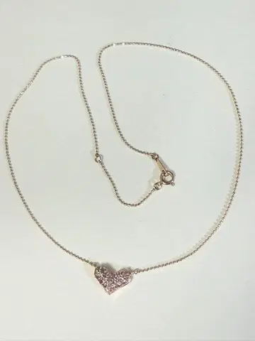파베 하트 목걸이 k10