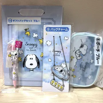 산리오 스누피 당첨 복권 백참 볼펜 파우치 기프트백