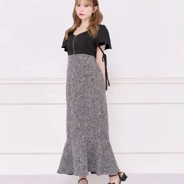 apres jour 소매 플레어 머메이드 원피스