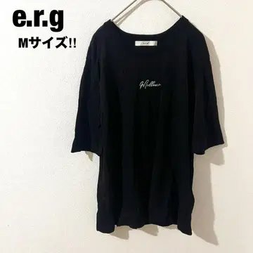 e.r.g 반팔 튜닉 M 블랙 넉넉한 체형 커버 캐주얼 심플