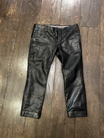 Dsquared 2 블랙 가죽 스키니 팬츠