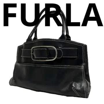 FURLA 핸드백 가죽 블랙 훌라 906