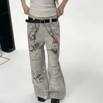 takecare 배기 데님 팬츠