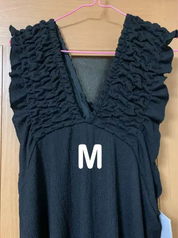 시마무라 BlueStrive 셔링 원피스 블랙 M 사이즈