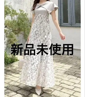 미사용 새상품 dazzlin 플라워 코르셋 롱 원피스 dazzlin