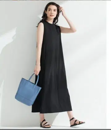 23구 [ 워셔블 ] ALBINI JERSEY 롱 원피스 블랙 38