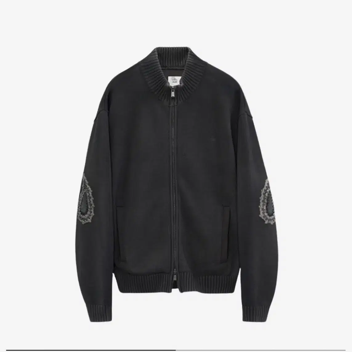 POLYTERU | 폴리테루 [4] Polyteru Track Knit Zip-Up Charcoal