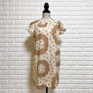 MACPHEE 코튼 올 패턴 원피스 38 일본제 투모로우랜드