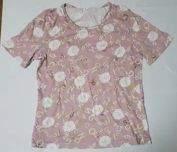 잉게보그 빈티지 핑크 카멜리아 무늬 T셔츠