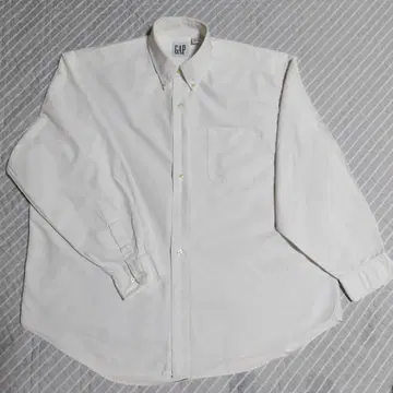 GAP 화이트 긴팔 버튼 다운 셔츠 L 사이즈