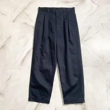 A17338 새상품급 오르치발 코튼 트윌 와이드 팬츠 네이비 3