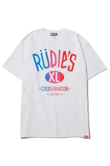 RUDIES 그래픽 티셔츠 화이트(XL)