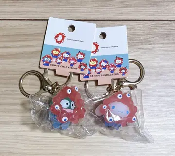 산리오 밉밉 나리키리 입체 마스코트 컬러 키링 클리어